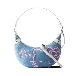 Y2K Sanrio Hello Kitty Oxford Cloth Shoulder Bag 11.8" NWT